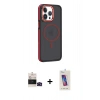 MARSİLYAN™- iPhone 14 Pro Max Kılıf Yörünge Klasik - Siyah Joko 5D Cam + Bilvis Titan Kamera Lens - SH