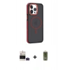 MARSİLYAN™- iPhone 14 Pro Max Kılıf Yörünge Klasik - Siyah Joko Magic 5D Hayalet Cam + Bilvis Titan Kamera Lens - DNMR