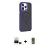 MARSİLYAN™- iPhone 14 Pro Max Kılıf Yörünge Klasik - Siyah Joko Magic 5D Hayalet Cam + Bilvis Titan Kamera Lens - GD