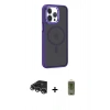 MARSİLYAN™- iPhone 14 Pro Max Kılıf Yörünge Klasik - Siyah Joko Magic 5D Hayalet Cam + Raze Metal Kamera Lens - GS