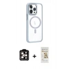 MARSİLYAN™- iPhone 14 Pro Max Kılıf Yörünge Klasik - Siyah Mat Seramik Nano Ekran Koruyucu + PVD Metal Kamera Lens - TU