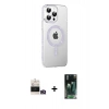 MARSİLYAN™- iPhone 14 Pro Max Kılıf Yörünge Koleksiyonu - Şeffaf 360 Full Body Arka Koruyucu + Bilvis Titan Kamera Lens - GD