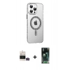 MARSİLYAN™- iPhone 14 Pro Max Kılıf Yörünge Koleksiyonu - Şeffaf 360 Full Body Arka Koruyucu + Bilvis Titan Kamera Lens - GD