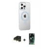 MARSİLYAN™- iPhone 14 Pro Max Kılıf Yörünge Koleksiyonu - Şeffaf 360 Full Body Arka Koruyucu + Raze Metal Kamera Lens - GD