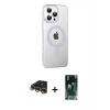 MARSİLYAN™- iPhone 14 Pro Max Kılıf Yörünge Koleksiyonu - Şeffaf 360 Full Body Arka Koruyucu + Raze Metal Kamera Lens - GD