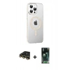 MARSİLYAN™- iPhone 14 Pro Max Kılıf Yörünge Koleksiyonu - Şeffaf 360 Full Body Arka Koruyucu + Raze Metal Kamera Lens - GD