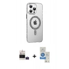 MARSİLYAN™- iPhone 14 Pro Max Kılıf Yörünge Koleksiyonu - Şeffaf Royal Nano Ekran Koruyucu + Bilvis Titan Kamera Lens - DNMR