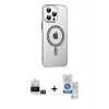 MARSİLYAN™- iPhone 14 Pro Max Kılıf Yörünge Koleksiyonu - Şeffaf Royal Nano Ekran Koruyucu + Bilvis Titan Kamera Lens - GD