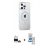 MARSİLYAN™- iPhone 14 Pro Max Kılıf Yörünge Koleksiyonu - Şeffaf Royal Nano Ekran Koruyucu + Bilvis Titan Kamera Lens - GD