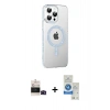 MARSİLYAN™- iPhone 14 Pro Max Kılıf Yörünge Koleksiyonu - Şeffaf Royal Nano Ekran Koruyucu + Bilvis Titan Kamera Lens - SH