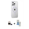 MARSİLYAN™- iPhone 14 Pro Max Kılıf Yörünge Koleksiyonu - Şeffaf Royal Nano Ekran Koruyucu + Bilvis Titan Kamera Lens - SH
