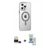 MARSİLYAN™- iPhone 14 Pro Max Kılıf Yörünge Koleksiyonu - Şeffaf Royal Nano Ekran Koruyucu + Bilvis Titan Kamera Lens - SH