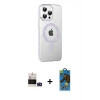 MARSİLYAN™- iPhone 14 Pro Max Kılıf Yörünge Koleksiyonu - Siyah 18D Cam Ekran Koruyucu + Bilvis Titan Kamera Lens - DNMR