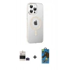 MARSİLYAN™- iPhone 14 Pro Max Kılıf Yörünge Koleksiyonu - Siyah 18D Cam Ekran Koruyucu + Bilvis Titan Kamera Lens - DNMR
