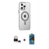MARSİLYAN™- iPhone 14 Pro Max Kılıf Yörünge Koleksiyonu - Siyah 18D Cam Ekran Koruyucu + Bilvis Titan Kamera Lens - DNMR