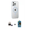 MARSİLYAN™- iPhone 14 Pro Max Kılıf Yörünge Koleksiyonu - Siyah 18D Cam Ekran Koruyucu + Bilvis Titan Kamera Lens - DNMR