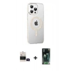 MARSİLYAN™- iPhone 14 Pro Max Kılıf Yörünge Koleksiyonu - Siyah 360 Mat Full Body Arka Koruyucu + Bilvis Titan Kamera Lens - SH