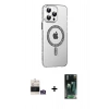 MARSİLYAN™- iPhone 14 Pro Max Kılıf Yörünge Koleksiyonu - Siyah 360 Mat Full Body Arka Koruyucu + Bilvis Titan Kamera Lens - GS
