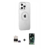 MARSİLYAN™- iPhone 14 Pro Max Kılıf Yörünge Koleksiyonu - Siyah 360 Mat Full Body Arka Koruyucu + Bilvis Titan Kamera Lens - GS