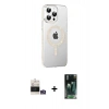 MARSİLYAN™- iPhone 14 Pro Max Kılıf Yörünge Koleksiyonu - Siyah 360 Mat Full Body Arka Koruyucu + Bilvis Titan Kamera Lens - GS