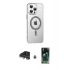 MARSİLYAN™- iPhone 14 Pro Max Kılıf Yörünge Koleksiyonu - Siyah 360 Mat Full Body Arka Koruyucu + Raze Metal Kamera Lens - GS