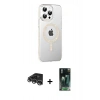MARSİLYAN™- iPhone 14 Pro Max Kılıf Yörünge Koleksiyonu - Siyah 360 Mat Full Body Arka Koruyucu + Raze Metal Kamera Lens - GS