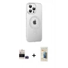 MARSİLYAN™- iPhone 14 Pro Max Kılıf Yörünge Koleksiyonu - Siyah 6D Mat Seramik Hayalet Nano Ekran Koruyucu + Bilvis Titan Kamera Lens - DNMR