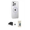 MARSİLYAN™- iPhone 14 Pro Max Kılıf Yörünge Koleksiyonu - Siyah 6D Mat Seramik Hayalet Nano Ekran Koruyucu + Raze Metal Kamera Lens - GS