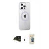MARSİLYAN™- iPhone 14 Pro Max Kılıf Yörünge Koleksiyonu - Siyah 6D Mat Seramik Hayalet Nano Ekran Koruyucu + Gold Raze Metal Kamera Lens