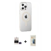 MARSİLYAN™- iPhone 14 Pro Max Kılıf Yörünge Koleksiyonu - Siyah 6D Mat Seramik Hayalet Nano Ekran Koruyucu + Bilvis Titan Kamera Lens - DNMR