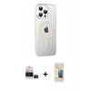 MARSİLYAN™- iPhone 14 Pro Max Kılıf Yörünge Koleksiyonu - Siyah 6D Mat Seramik Hayalet Nano Ekran Koruyucu + Bilvis Titan Kamera Lens - SH