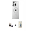MARSİLYAN™- iPhone 14 Pro Max Kılıf Yörünge Koleksiyonu - Siyah 6D Mat Seramik Hayalet Nano Ekran Koruyucu + Bilvis Titan Kamera Lens - SH