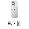 MARSİLYAN™- iPhone 14 Pro Max Kılıf Yörünge Koleksiyonu - Siyah Bilvis 3D Mat Cam Ekran Koruyucu + Bilvis Titan Kamera Lens - GD