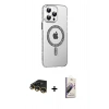 MARSİLYAN™- iPhone 14 Pro Max Kılıf Yörünge Koleksiyonu - Siyah Bilvis 3D Mat Cam Ekran Koruyucu + Raze Metal Kamera Lens - GD
