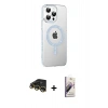 MARSİLYAN™- iPhone 14 Pro Max Kılıf Yörünge Koleksiyonu - Siyah Bilvis 3D Mat Cam Ekran Koruyucu + Raze Metal Kamera Lens - GD