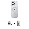 MARSİLYAN™- iPhone 14 Pro Max Kılıf Yörünge Koleksiyonu - Siyah Bilvis 3D Mat Cam Ekran Koruyucu + Gümüş Bilvis Titan Kamera Lens