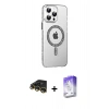 MARSİLYAN™- iPhone 14 Pro Max Kılıf Yörünge Koleksiyonu - Siyah Bilvis 5in1 3D Magic Cam Ekran Koruyucu + Raze Metal Kamera Lens - GD