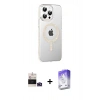 MARSİLYAN™- iPhone 14 Pro Max Kılıf Yörünge Koleksiyonu - Siyah Bilvis 5in1 3D Magic Cam Ekran Koruyucu + Bilvis Titan Kamera Lens - DNMR