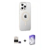 MARSİLYAN™- iPhone 14 Pro Max Kılıf Yörünge Koleksiyonu - Siyah Bilvis 5in1 3D Magic Cam Ekran Koruyucu + Bilvis Titan Kamera Lens - GS