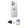 MARSİLYAN™- iPhone 14 Pro Max Kılıf Yörünge Koleksiyonu - Siyah Bilvis 5in1 3D Magic Cam Ekran Koruyucu + Raze Metal Kamera Lens - GD