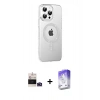 MARSİLYAN™- iPhone 14 Pro Max Kılıf Yörünge Koleksiyonu - Siyah Bilvis 5in1 3D Magic Cam Ekran Koruyucu + Bilvis Titan Kamera Lens - DNMR