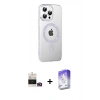 MARSİLYAN™- iPhone 14 Pro Max Kılıf Yörünge Koleksiyonu - Siyah Bilvis 5in1 3D Magic Cam Ekran Koruyucu + Gold Bilvis Titan Kamera Lens