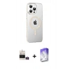 MARSİLYAN™- iPhone 14 Pro Max Kılıf Yörünge Koleksiyonu - Siyah Bilvis 5in1 3D Magic Cam Ekran Koruyucu + Gold Bilvis Titan Kamera Lens