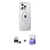 MARSİLYAN™- iPhone 14 Pro Max Kılıf Yörünge Koleksiyonu - Siyah Bilvis 5in1 5D Magic Hayalet Cam Ekran Koruyucu + Bilvis Titan Kamera Lens - GS