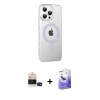 MARSİLYAN™- iPhone 14 Pro Max Kılıf Yörünge Koleksiyonu - Siyah Bilvis 5in1 5D Magic Hayalet Cam Ekran Koruyucu + Bilvis Titan Kamera Lens - SH