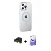 MARSİLYAN™- iPhone 14 Pro Max Kılıf Yörünge Koleksiyonu - Siyah Bilvis 5in1 5D Magic Hayalet Cam Ekran Koruyucu + Raze Metal Kamera Lens - GD