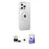 MARSİLYAN™- iPhone 14 Pro Max Kılıf Yörünge Koleksiyonu - Siyah Bilvis 5in1 5D Magic Hayalet Cam Ekran Koruyucu + Bilvis Titan Kamera Lens - SH