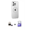 MARSİLYAN™- iPhone 14 Pro Max Kılıf Yörünge Koleksiyonu - Siyah Bilvis 5in1 5D Magic Hayalet Cam Ekran Koruyucu + Bilvis Titan Kamera Lens - GD