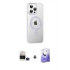MARSİLYAN™- iPhone 14 Pro Max Kılıf Yörünge Koleksiyonu - Siyah Bilvis 5in1 5D Magic Hayalet Cam Ekran Koruyucu + Bilvis Titan Kamera Lens - DNMR
