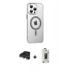 MARSİLYAN™- iPhone 14 Pro Max Kılıf Yörünge Koleksiyonu - Siyah Bilvis Hayalet Cam Ekran Koruyucu + Raze Metal Kamera Lens - GS